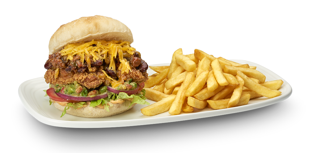 Orleans Burger: Hamburguesa de pollo rebozado - Foster's Hollywood